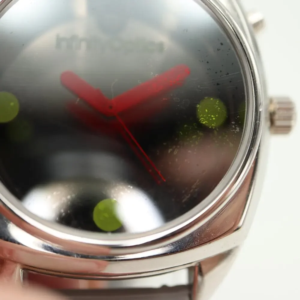 Can You Imagine Infinity Optics Mirror Black Light 45mm Watch Retro WORKING